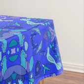 Blaue Vögel Tischdecke (Beispiel)