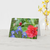 Blaue Vögel und Blume Geburtstagskarte Karte (Gelbe Blume)