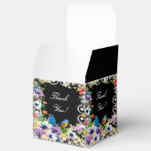 Blaue Vögel und botanische Blüten Geschenkschachtel (Geöffnet)