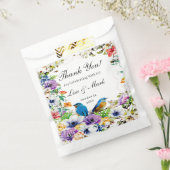 Blaue Vögel und botanische Blüten Geschenktütchen (Versiegelt)