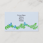 Blaue Vögel und grüne Reben Visitenkarte (Rückseite)