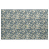 Blaue Vögel und Tauben im Wald Stoff (Fat Quarter (45,7 x 55,9 cm))