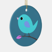 Blaue Vogel-Verzierung Keramik Ornament (Rechts)