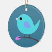 Blaue Vogel-Verzierung Keramik Ornament (Links)