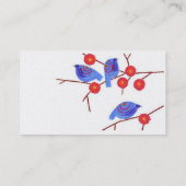 Blaue Vogel-Visitenkarte - besonders angefertigt Visitenkarte (Rückseite)