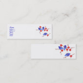 Blaue Vogel-Visitenkarte Mini Visitenkarte (Vorne/Hinten)