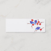 Blaue Vogel-Visitenkarte Mini Visitenkarte (Rückseite)