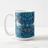 Blaue Vögel William Morris Kunst Design Kaffeetasse (Links)