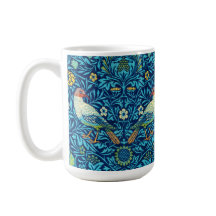Blaue Vögel William Morris Kunstdesign
