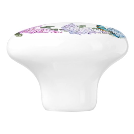 Blaue Vogelarten Blume Knobs Keramik Zeichn Pulls Keramikknauf (Seitenansicht)