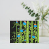 Blaue Vogelarten Postkarte (Stehend Vorderseite)