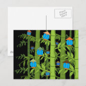Blaue Vogelarten Postkarte (Vorne/Hinten)