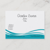 Blaue Vogelblume Blumenbedeckung Wasserfarbe Visitenkarte (Rückseite)