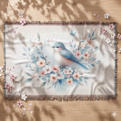 Blaue Vogelblüten-Aquarell-Serenität Decke