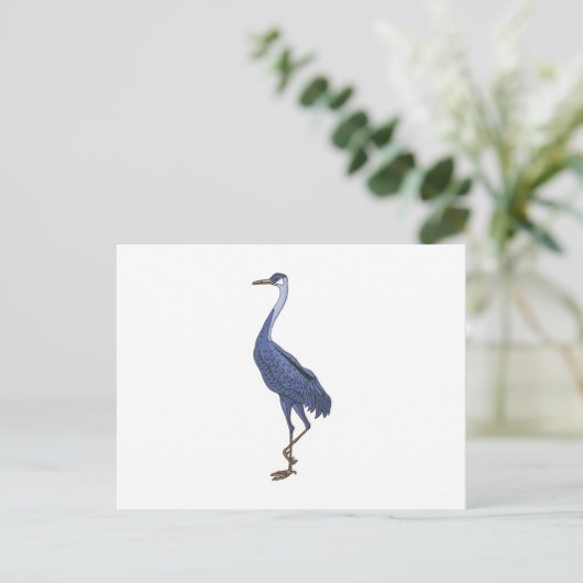 Blaue Vogelbrille Postkarte (Stehend Vorderseite)