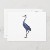 Blaue Vogelbrille Postkarte (Vorne/Hinten)
