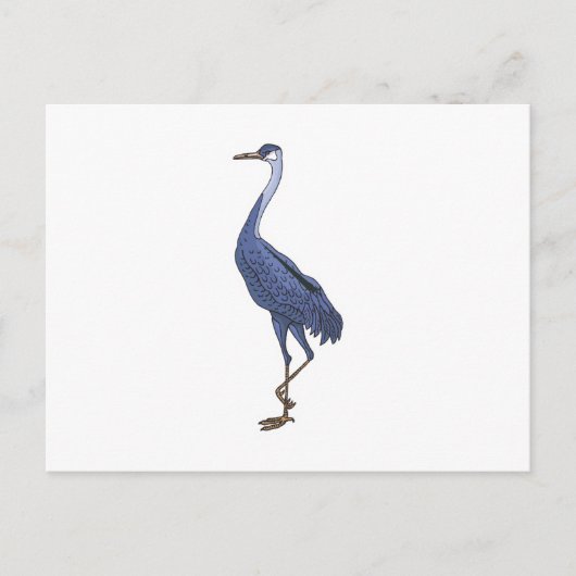Blaue Vogelbrille Postkarte (Vorderseite)