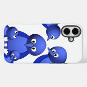 Blaue Vogelfamilie Case-Mate iPhone Hülle (Rückseite (Horizontal))