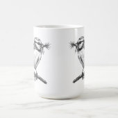 Blaue Vogelfarbe zeichnend Kaffeetasse (Mittel)