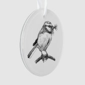 Blaue Vogelfarbe zeichnend Ornament (Vorderseite)