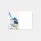 Blaue Vogelgeflechte Rosa Vögel Post it Notes Post-it Klebezettel (Vorderseite)