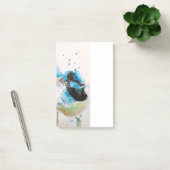 Blaue Vogelgeflechte Rosa Vögel Post it Notes Post-it Klebezettel (Büro)