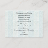 Blaue Vogelkäfige, Liebesvögel Geschenkgutscheine Begleitkarte (Rückseite)