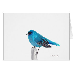 Blaue Vogelkarte