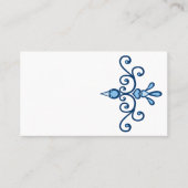 Blaue Vogelkunst und blaue Grenze Visitenkarte (Vorderseite)