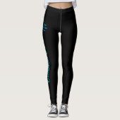 Blaue Vogelmusik-Leggings Leggings (Vorderseite)