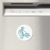 Blaue Vogelmusik Magnet (In Situ (Geschirrspüler))