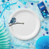 Blaue Vogelplatte Pappteller (Party)