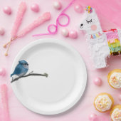 Blaue Vogelplatte Pappteller (Party)
