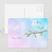 Blaue Vogelpostkarte Postkarte (Vorne/Hinten)