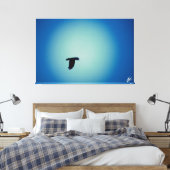Blaue Vogelreihe #7 Leinwanddruck (Insitu (Schlafzimmer))