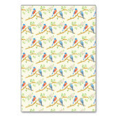 Blaue Vogels Hochzeit Tischnummer (Rückseite)