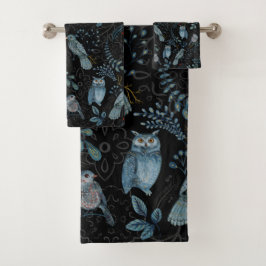 Blaue Vogelscheuche Badhandtuch Set