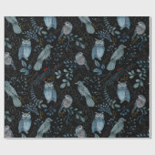 Blaue Vogelscheuche Geschenkpapier (Flach)