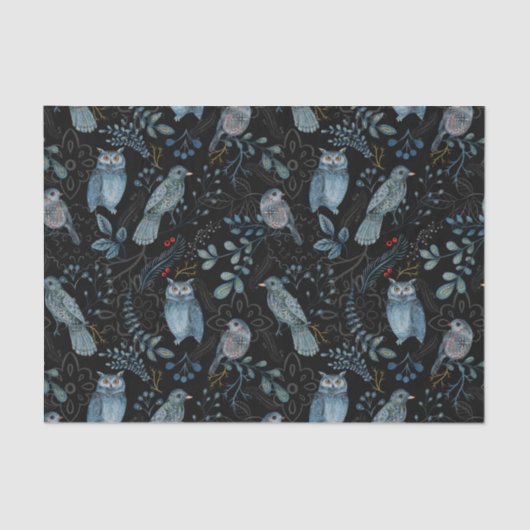 Blaue Vogelscheuche Seidenpapier (Vorderseite)