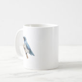 Blaue Vogeltasse auf einem Ast Kaffeetasse (Vorderseite Links)