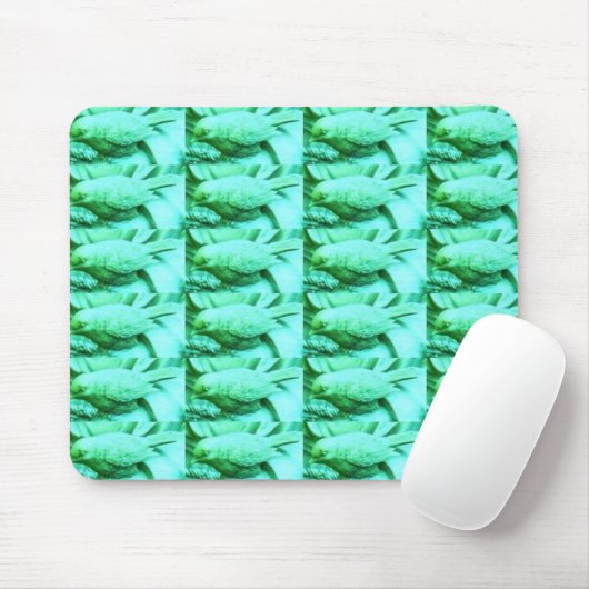 Blaue Vogeltextur Mousepad (Mit Mouse)