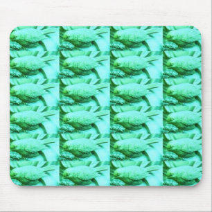 Blaue Vogeltextur Mousepad