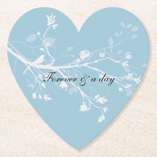 Blaue Vogelzweige Untersetzer (Vorderseite)