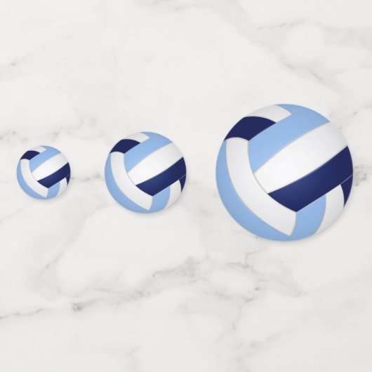 Blaue Volleyball-Kinder Party Konfetti (Rückseiten)