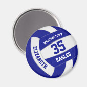 Blaue Volleyball-Mannschaft nennt Mädchen Magnet (Vorderseite/Rückseite)