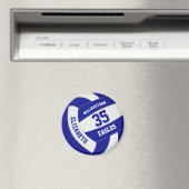 Blaue Volleyball-Mannschaft nennt Mädchen Magnet (In Situ (Geschirrspüler))