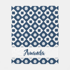 Blaue Volleyball-Raute Fleecedecke