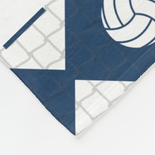 Blaue Volleyball-Raute Fleecedecke (Ecke)