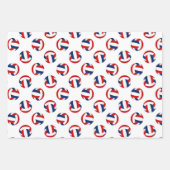 Blaue Volleyballmuster Geschenkpapier Set (Vorderseite 3)