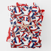 Blaue Volleyballmuster Geschenkpapier Set (Beispiel)